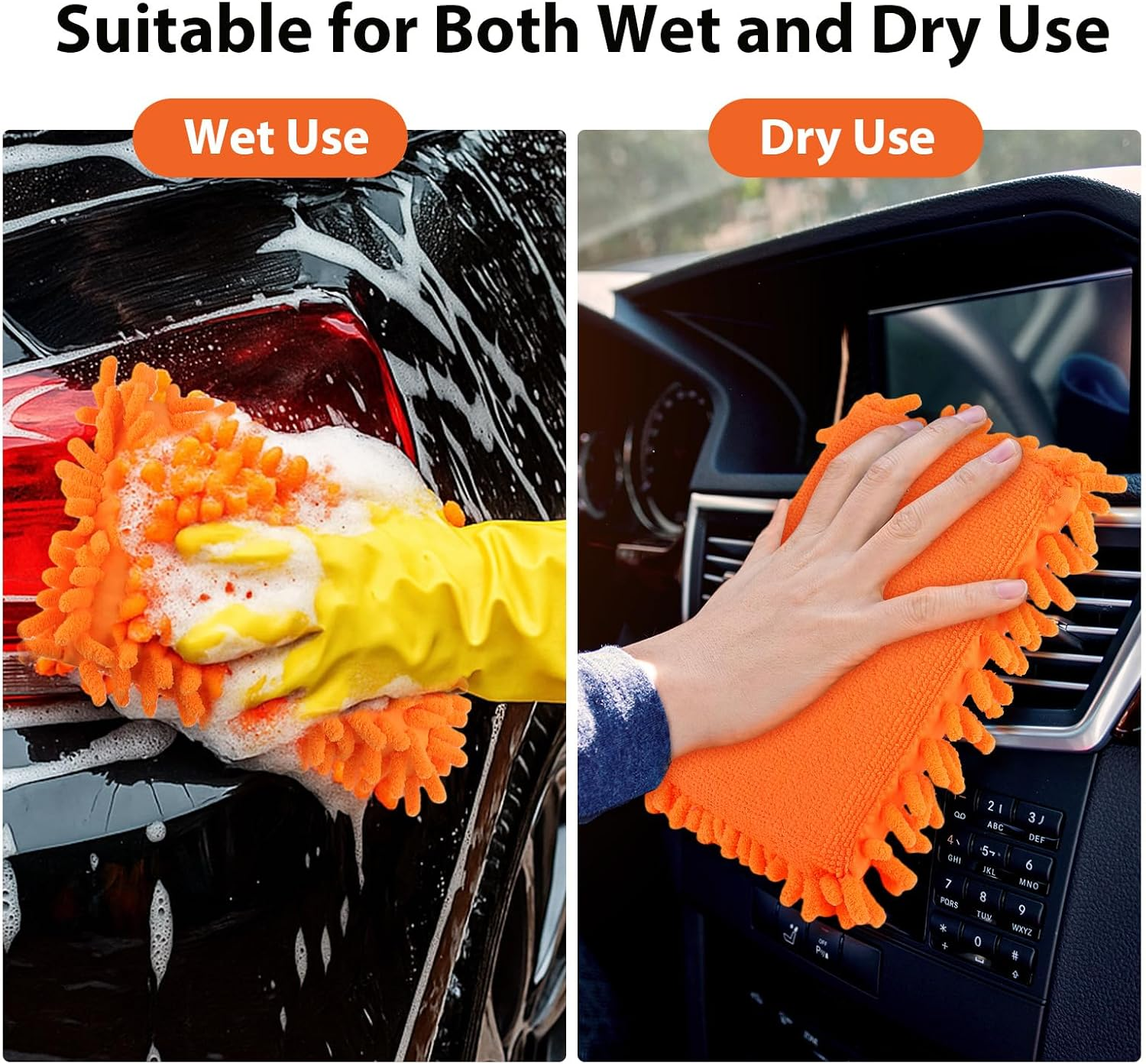 Professional Car Wash Sponge, Scratch-Free Microfiber Dual-Sided Cleaning Tool for Auto Detailing, Safe on Paint Glass Plastic Chrome Surfaces, Compatible with Car Wash Kits image number 1