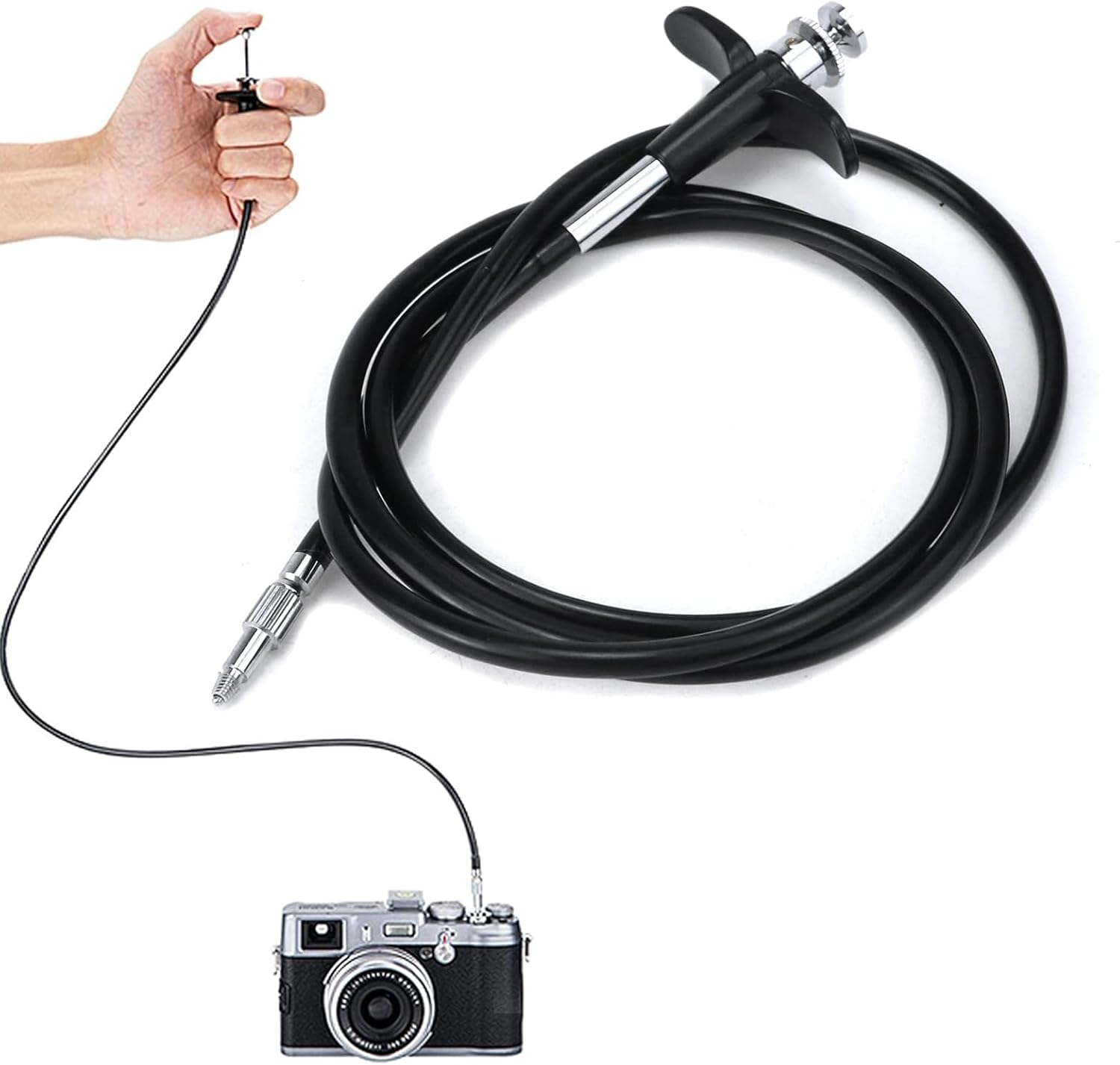 Mechanical Shutter Release Cable Cord with Bulb-Lock for Long Exposures, Vibration-Free Shutter Release Cable Compatible with Fujifilm Fuji X100VI Sony RX1R II RX10 Lecia M10 Nikon Df (100CM) image number 5
