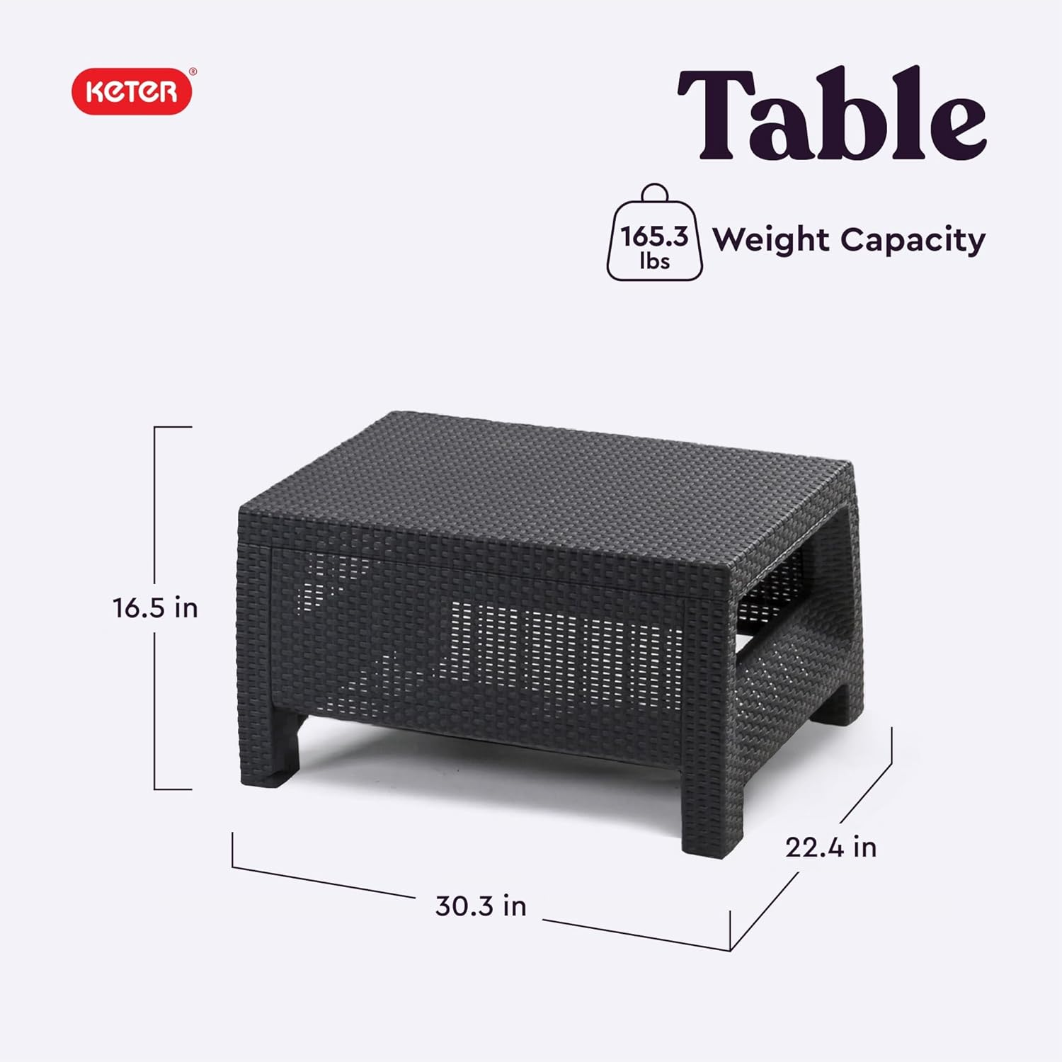 Keter Corfu Outdoor Four Seater Lounge Set, Graphite image number 5