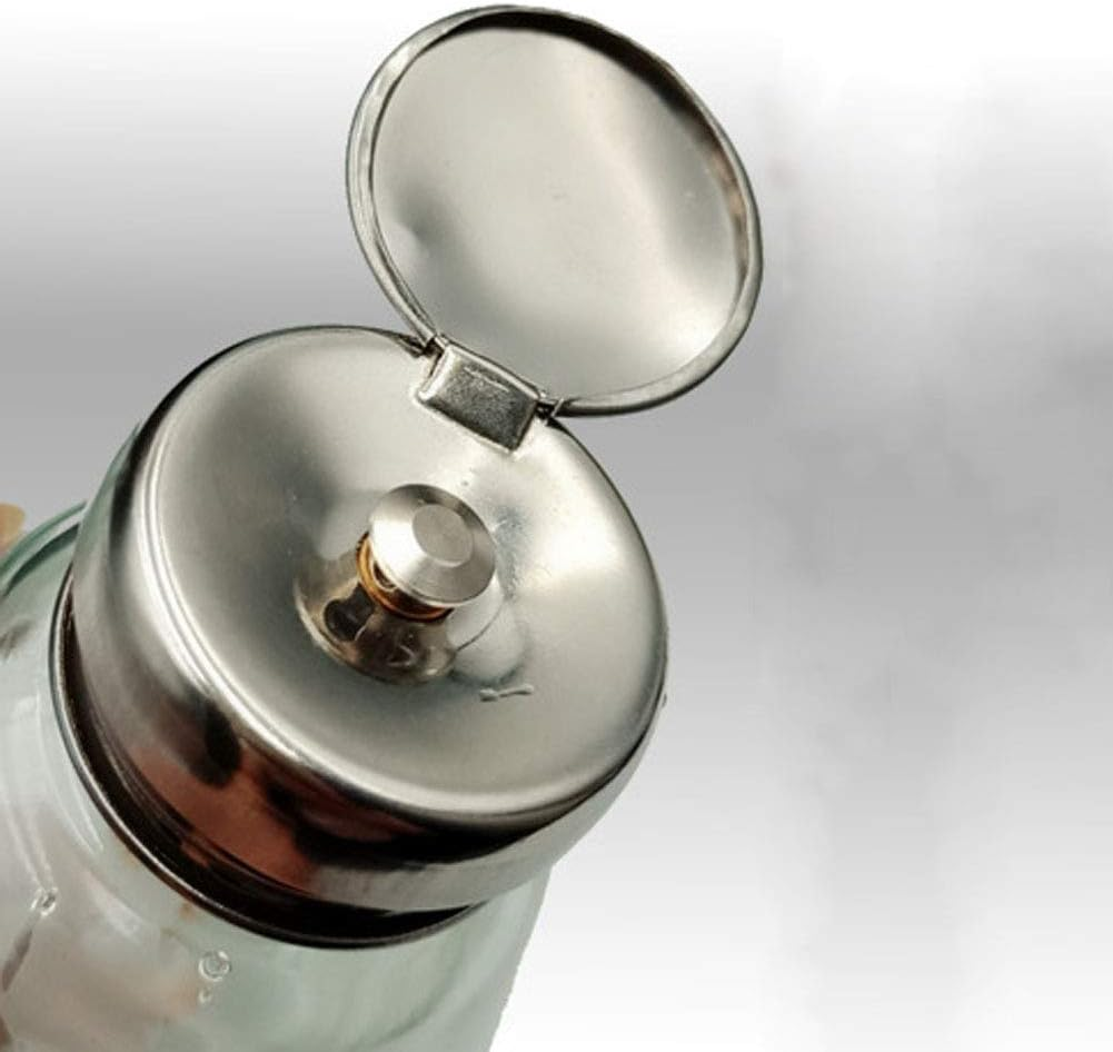 180Ml Empty Glass Bottle Push down Alcohol Pump Dispenser Liquid Bottle Container for Toner, Makeup Remover and Nail Polish Remover image number 1