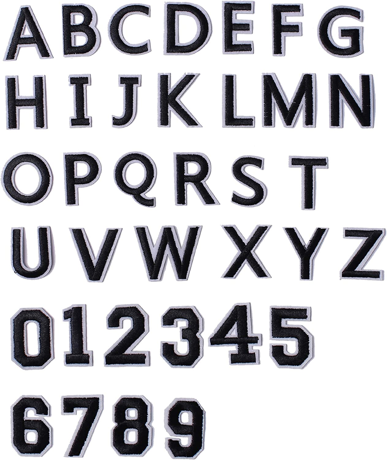 J.CARP 52Pcs White Alphabet a to Z Patches, Iron on Sew on Letters for Clothing. - Assorted For Girls-30Pcs image number 5