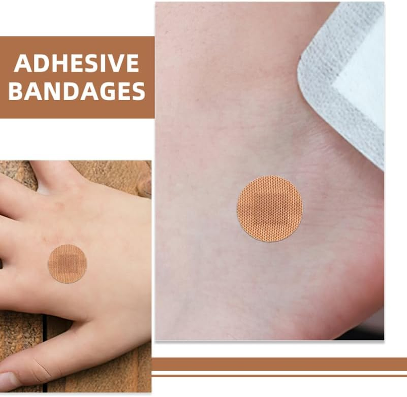 Healvian 100Pcs Adhesive Bandages Breathable round Plasters Water-Resistant Wounds Care Stickers Bandage Tape for Joints Fingers and Knuckle Protection image number 5