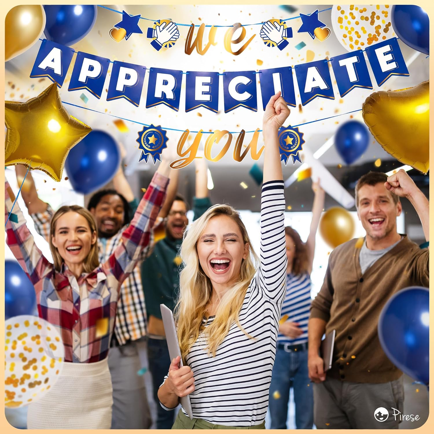 Pirese We Appreciate You Banner Decorations, Employee Appreciation Decorations, Thank You Sign, Staff Appreciation Banner, Thank You Banner, Team Appreciation Week image number 1