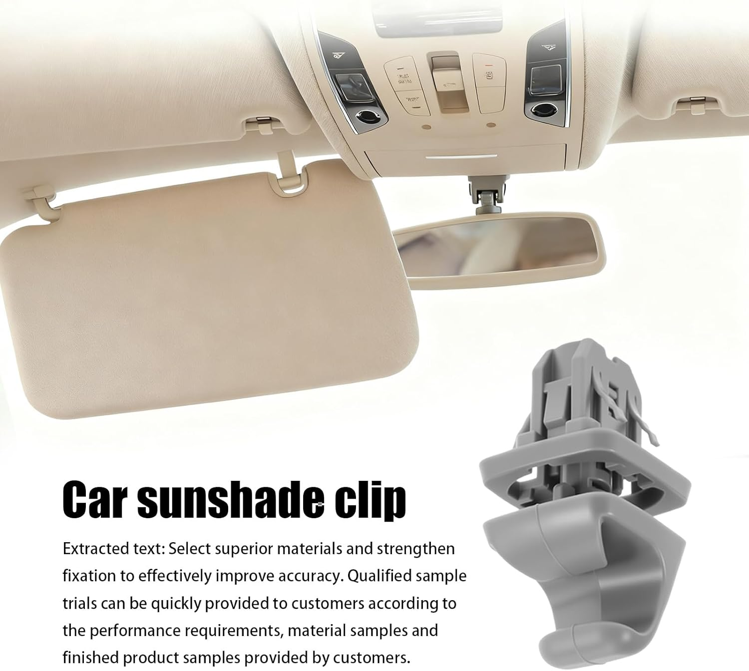 AGDGV 2PCS Car Plastic Sun Visor Hook Clip Bracket Retainer 74348-33040 for Toyota 4Runner Corolla Matrix RAV4 Land Cruiser Venza Yaris (Gray)