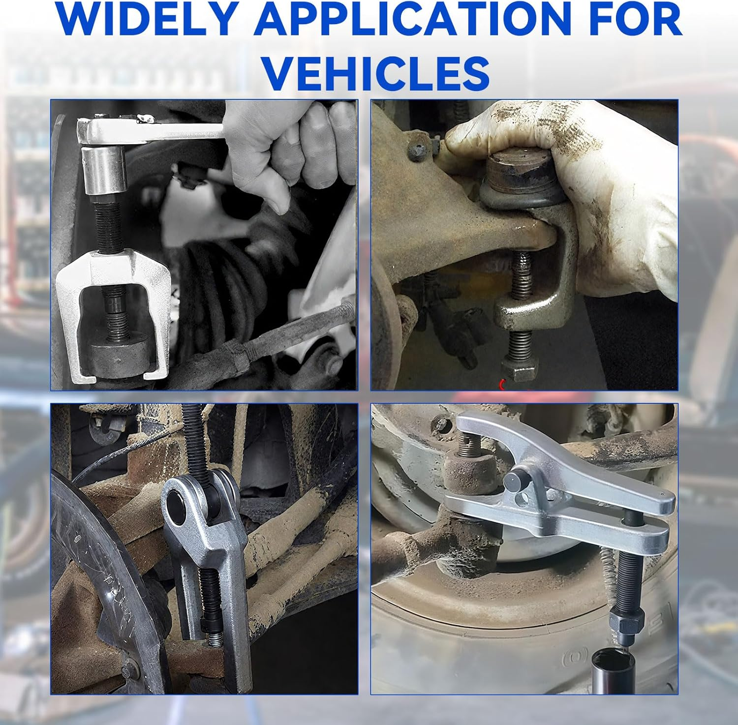 Ball Joint Separator & Pitman Arm Puller Set, 5-In-1 Tie Rod End Tool Kit for Suspension Repair, Ball Joint Removal Tool Universal Front End Service Kit, Ball Joint Separator Tool for Import Vehicles image number 5