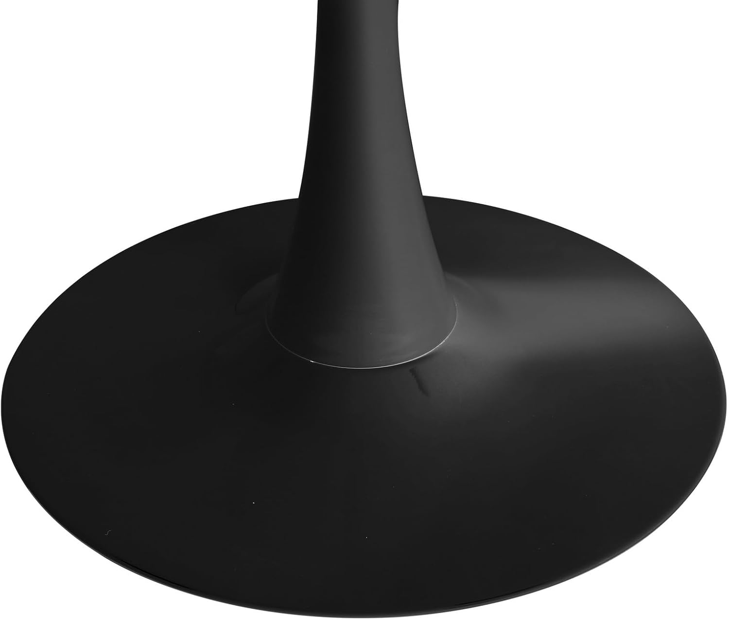 Oikiture 60Cm Dining Table with Marble Top and Metal Leg, round Kitchen Table White and Black image number 5