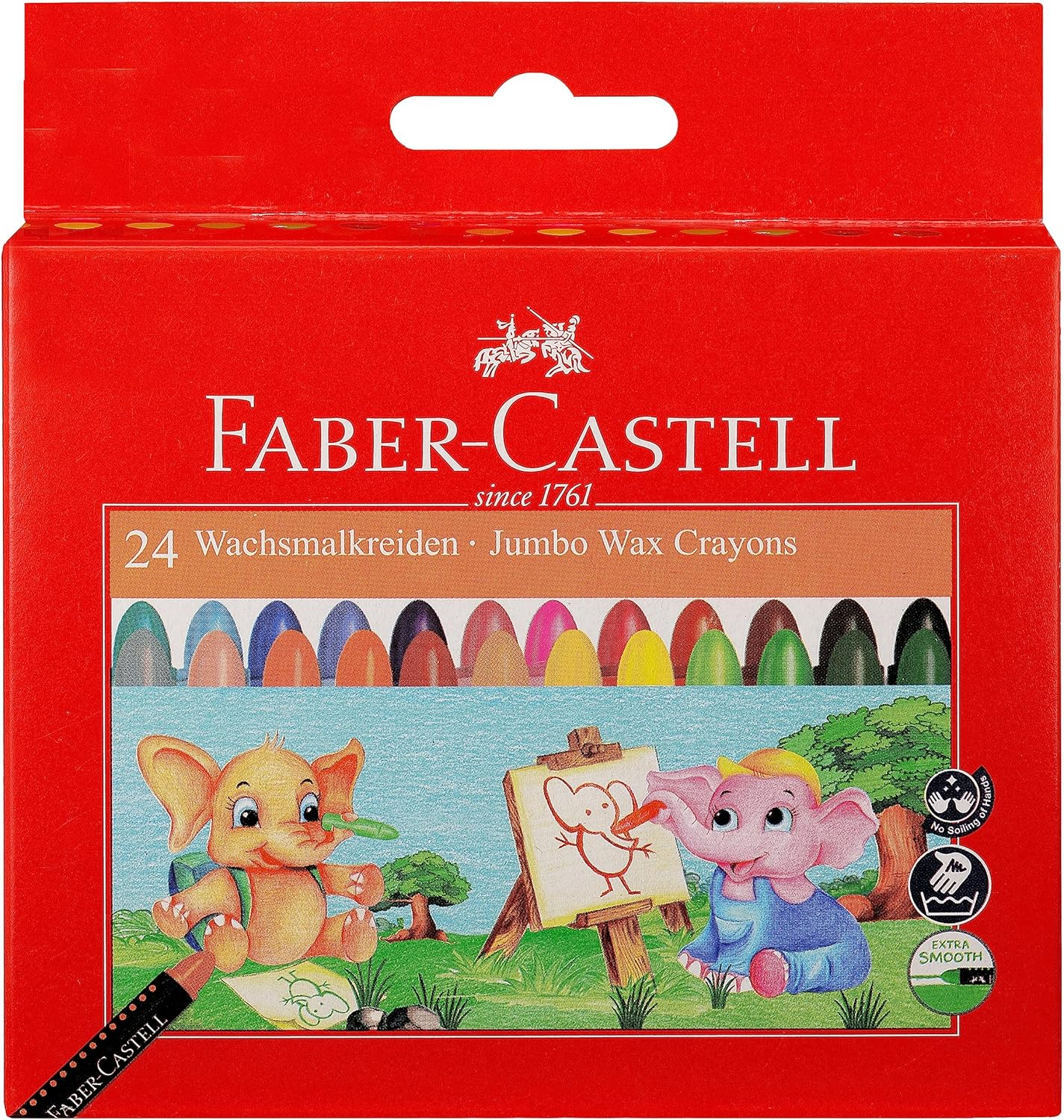 Faber Castell Jumbo Wax Crayons - 24 Shades image number 2