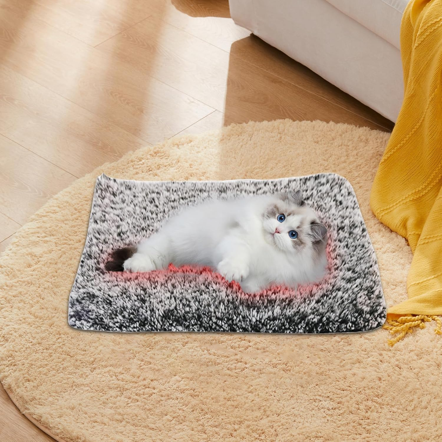 SPORWAY Heat Blanket Cat: Heat Cushion for Cats and Dogs, Self-Heating Blanket Cat, Thermal Blanket Dog Cushion, 40 X 50 Cm, Cat Blanket, Self-Warming, Interchangeable Core, Non-Slip Heating Mat, image number 2
