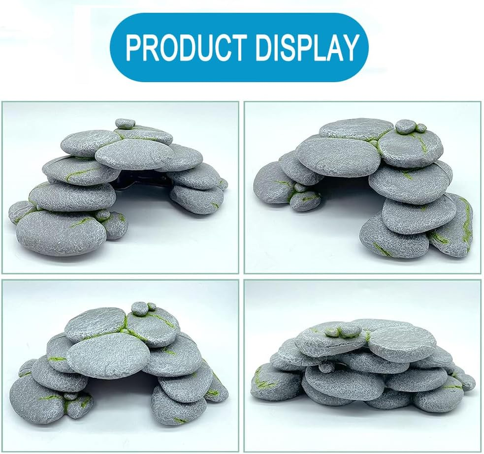 Fish Tank Decorations, Home Tank Accessories, Large Mushroom Rock Cave Ornaments for Fish Hiding and Resting, Reptile House Shelter Decor image number 5