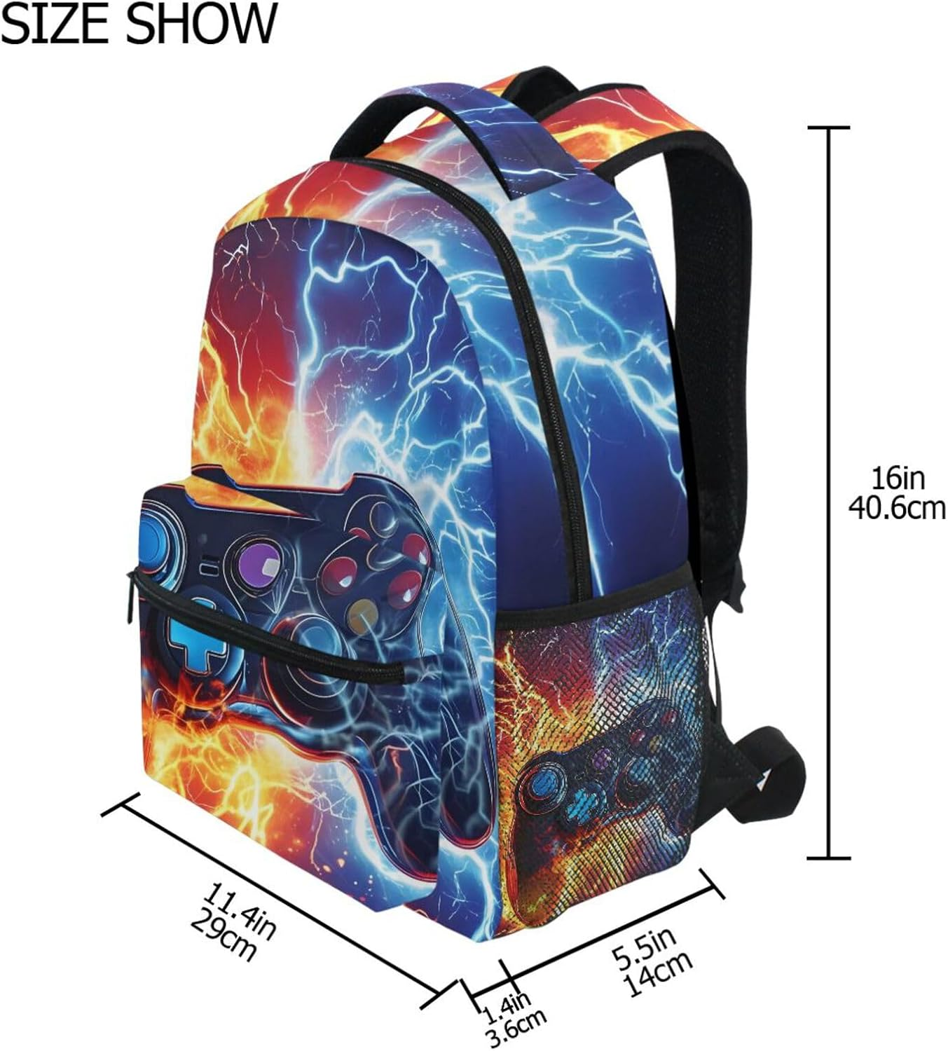 ALAZA Horse Sunflowers Backpack Girl Backpacks for School Elementary Cute Bookbags for Girls 3Rd 4Th 5Th Grade - Multi010 image number 5