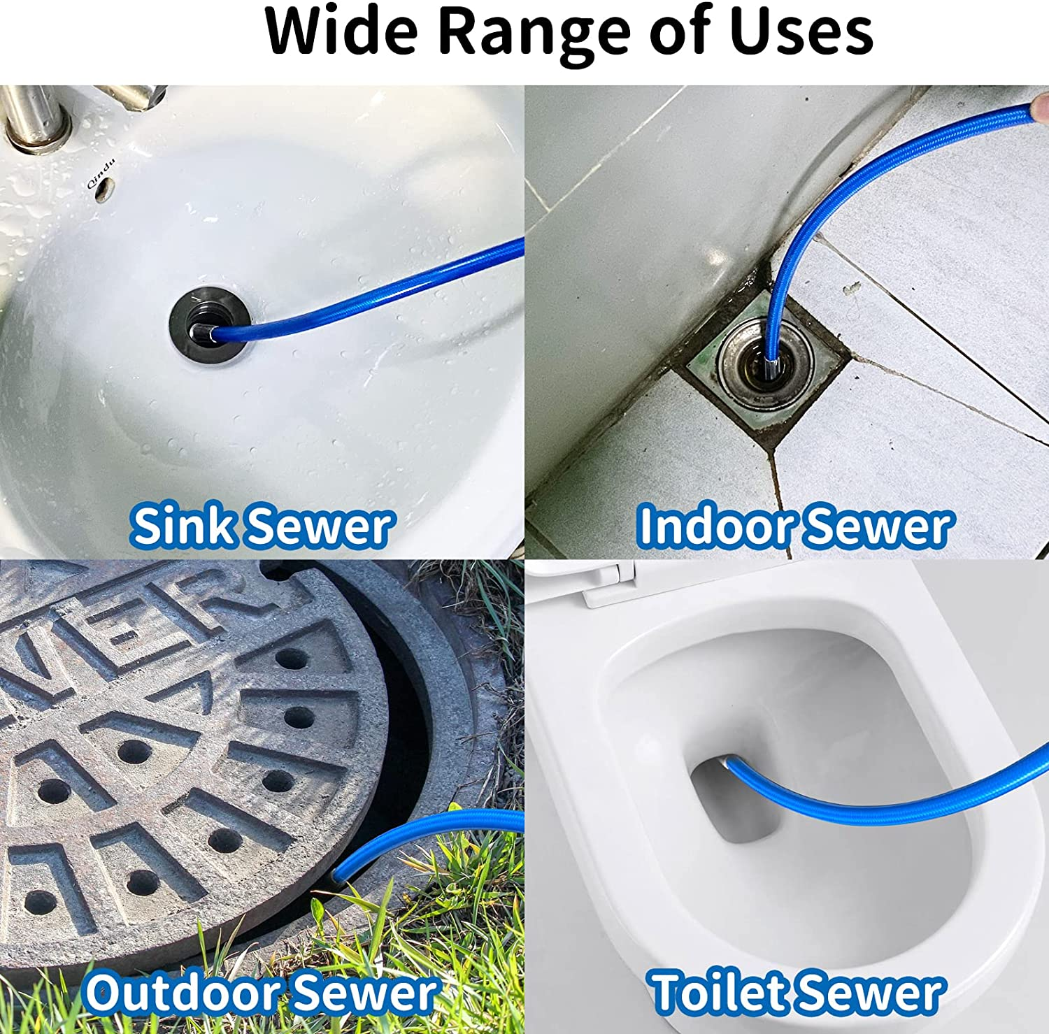 10M High Pressure Washer Drain 3000 Psi/180Bar Hose Cleaning Kit Sewer Jetter Kit for Karcher K2-K7 Series & Bosch AQT Household Use Pressure Washer&hellip; image number 2