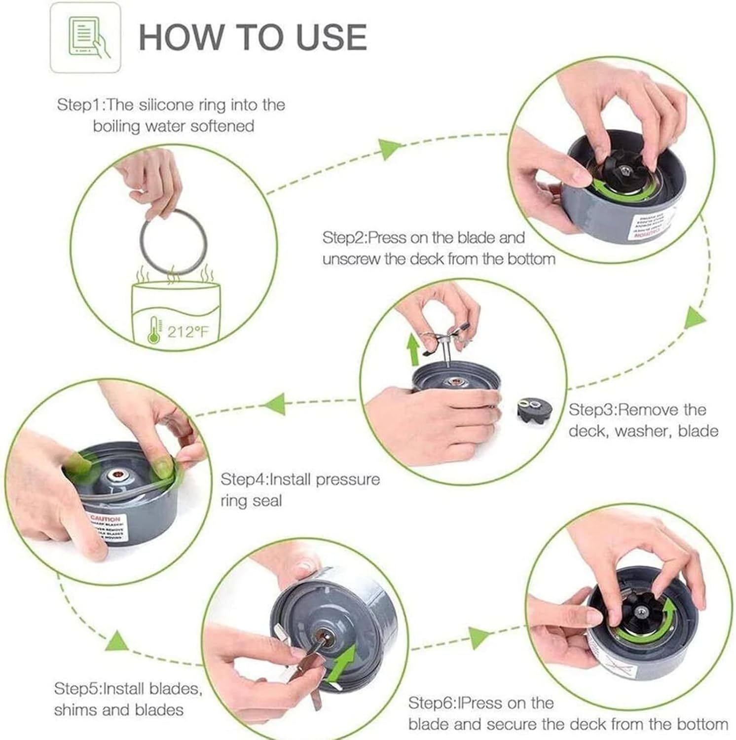 Replacement Extractor Blade with Gasket for Nutribullet 600W & 900W Pro Series Blender Blade Replacement Accessories Parts,2-Pack