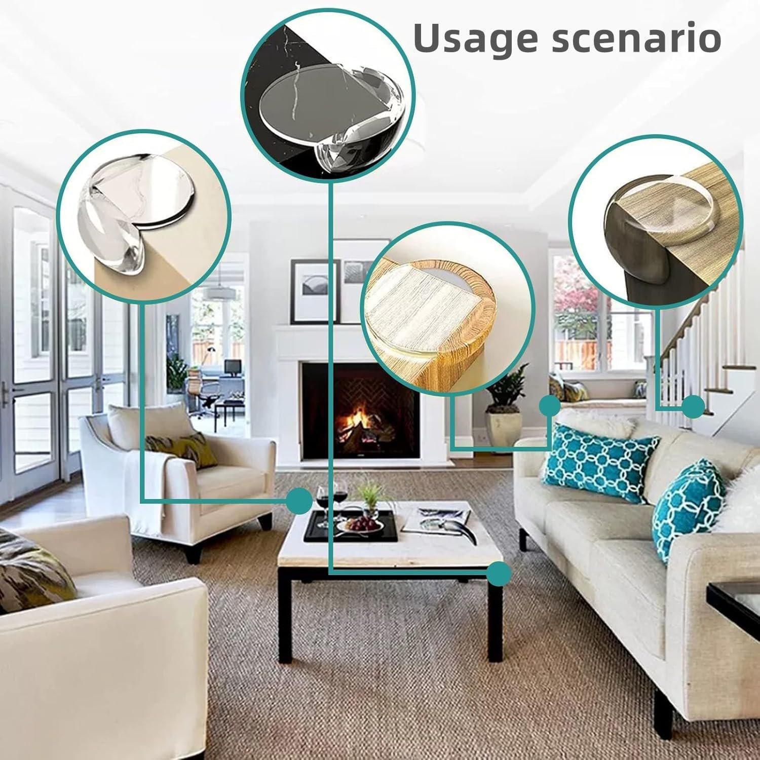 24 Pack Corner Protector for Baby, Clear Furniture Corner Guard,Edge Safety Bumpers for Table Edges and Sharp Corners ﻿ image number 1