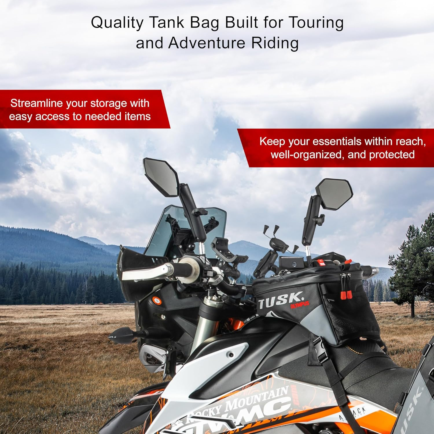 Tusk Olympus Tank Bag Small Black/Tan