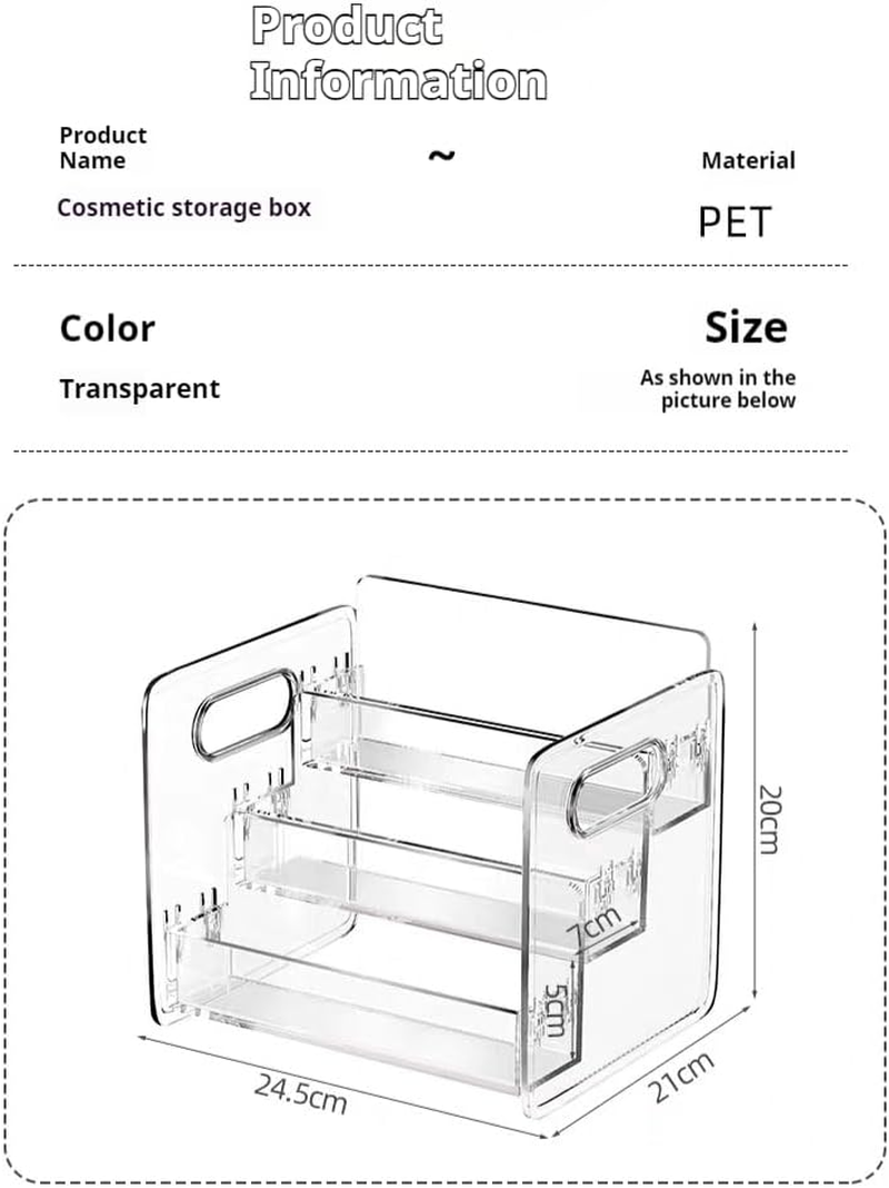 Transparent Cosmetics Storage Rack, Cosmetics Storage Display Cabinet, Suitable for Brush, Lipstick, Face Cream and Other Beauty Products Storage Solutions, Bathroom Washing Storage，Kitchen Storage image number 4