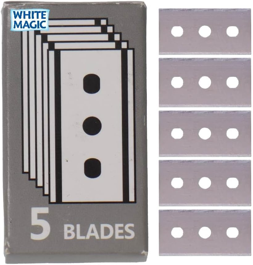 White Magic Cooktop Scraper Blade Refill 5 Pack, Replacement for White Magic Cooktop Scraper, 5 Replacement Steel Blades, Ideal for Ceramic Glass, Induction & Stainless Steel Cooktops image number 3