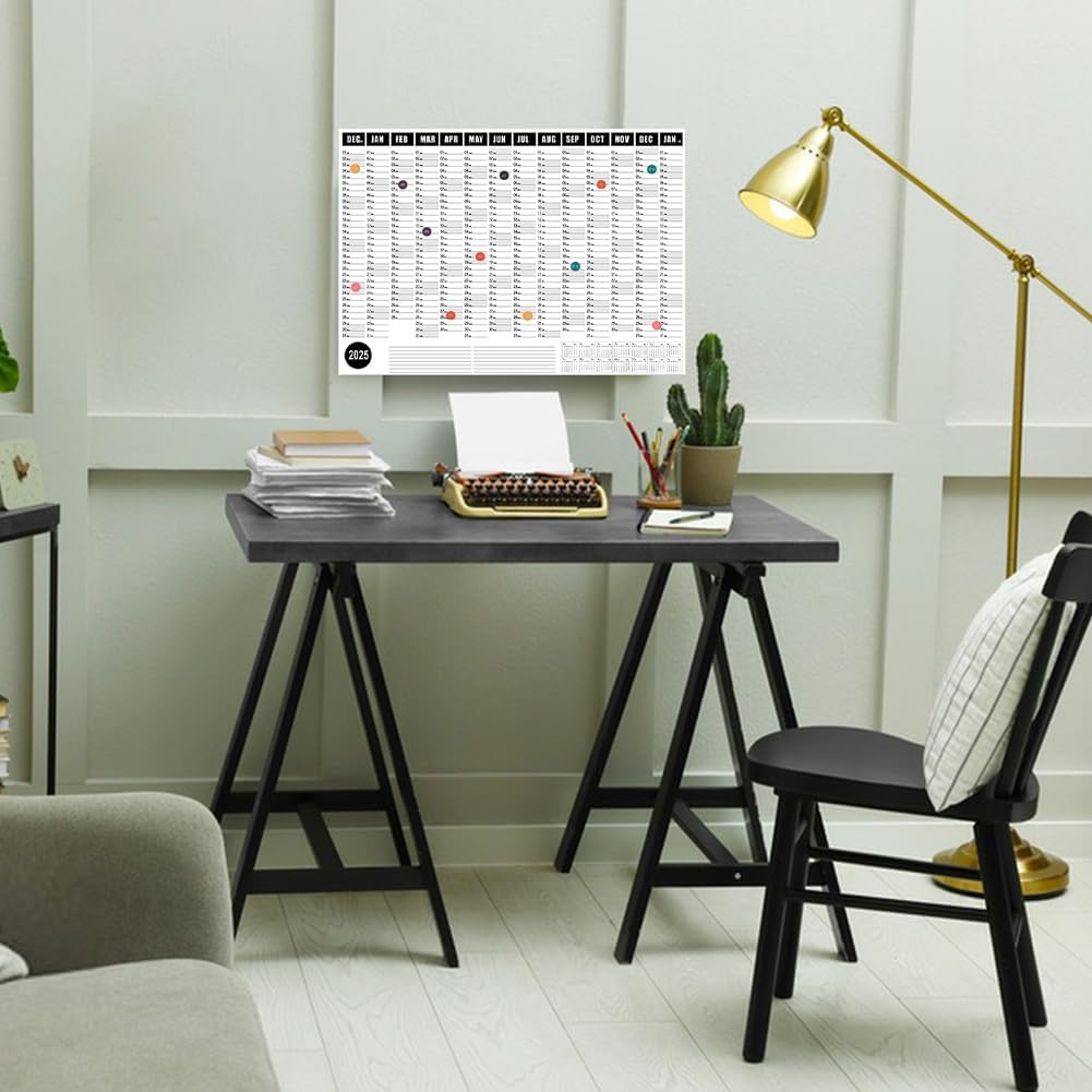 2025 Wall Calendar, 29" X 20" Large Laminated Annual Yearly Planner image number 4