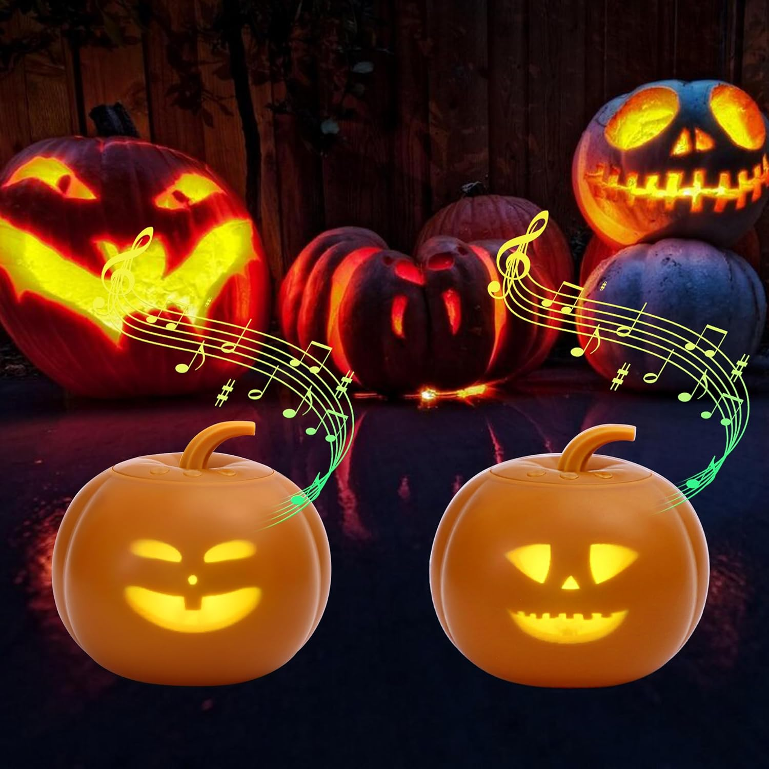 Lamp De Projection Anim&eacute;e Citrouille Halloween, 16 Animations Et Effets Sonores, Version Anglaise, Haut-Parleur Projecteur Int&eacute;gr&eacute; Pour Halloween D&eacute;coration F&ecirc;te De Famille