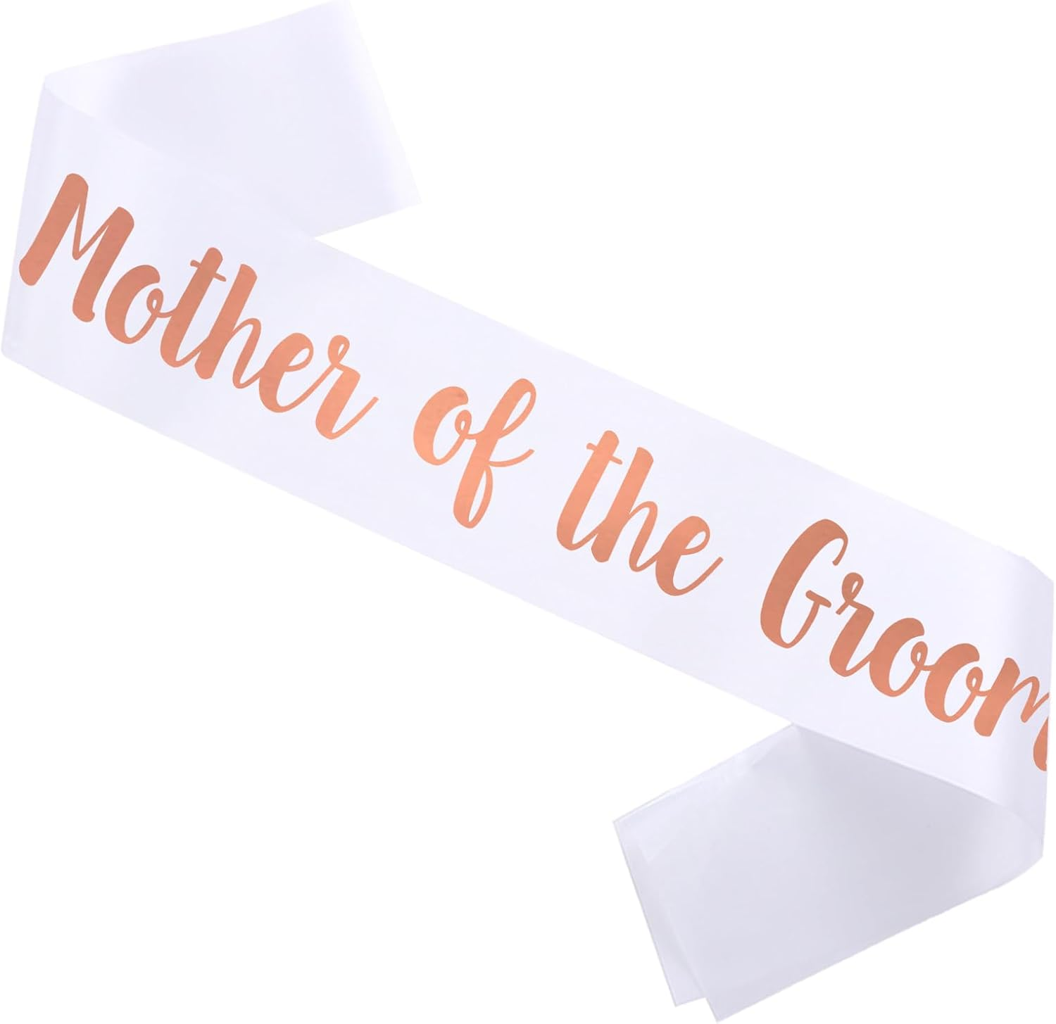 2 PACK Mother of the Bride and Groom Sashes, White Sash with Rose Letters Bachelorette Sashes for Mother Bridal Shower Supplies Wedding Accessories