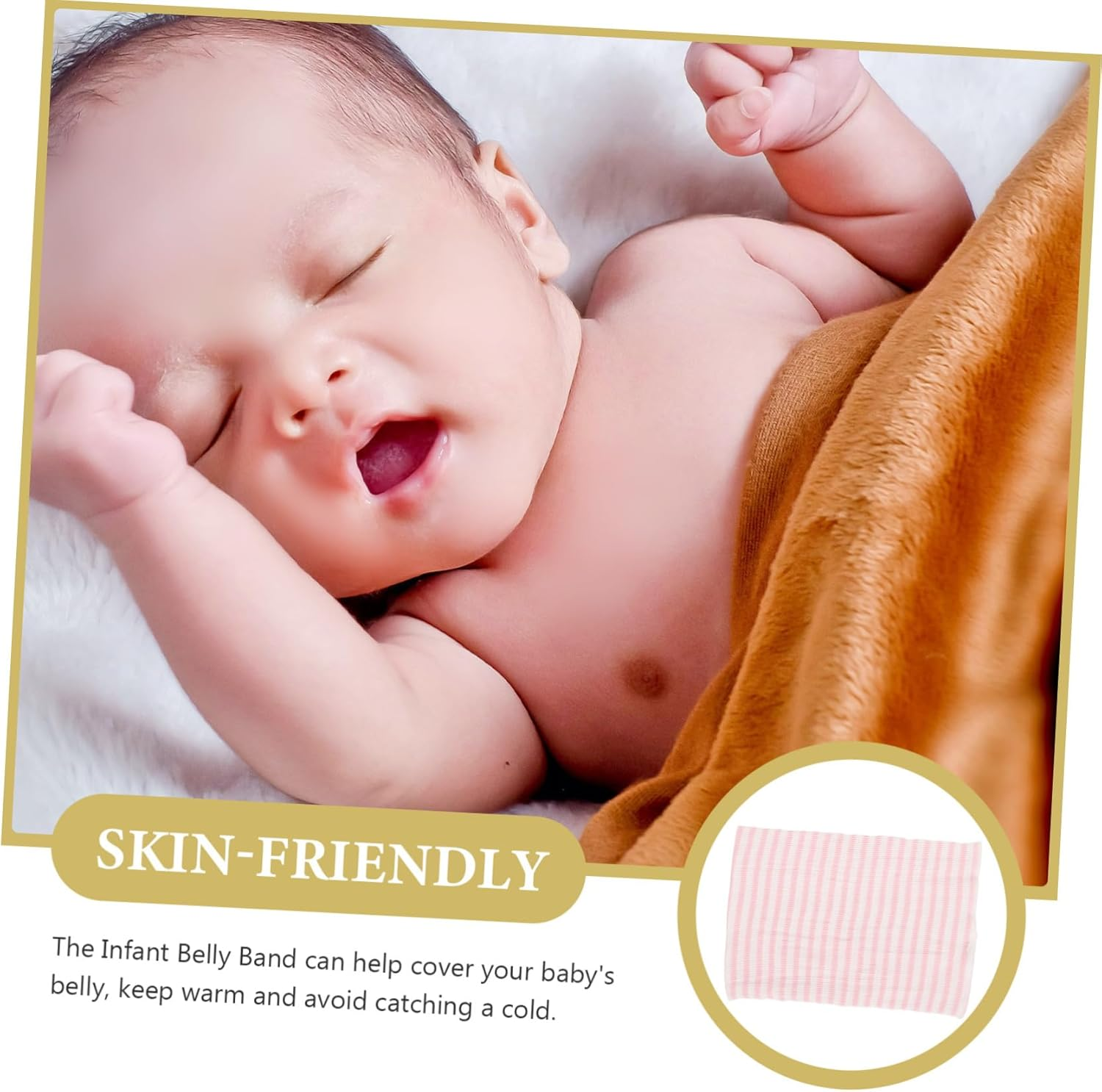 Belly Protection Bag Cotton Newborn Belly Band Cord Cover for Boy Girl Nursery Reusable Boy Girl Printed Navel Belt image number 2