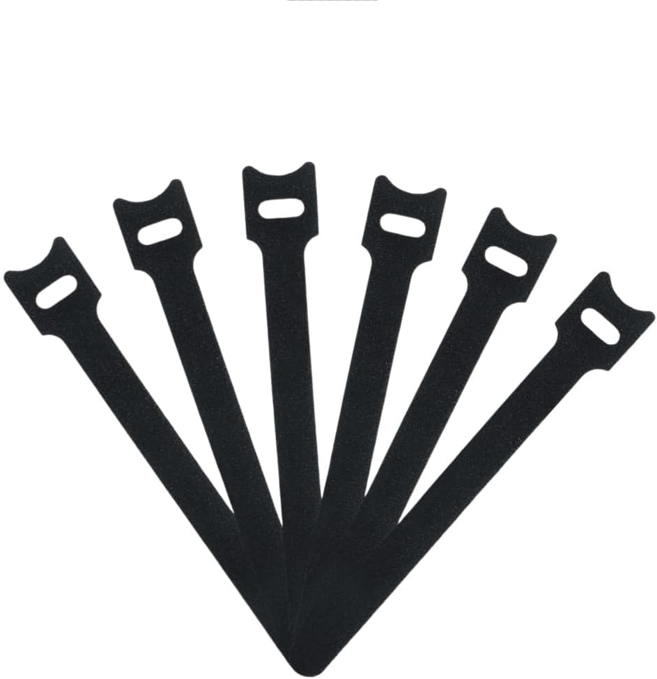 110 Pcs Reusable Fixed Straps, Adjustable Hook and Ring Tissue Straps, Suitable for Home, Office and Data Center (Black) image number 3