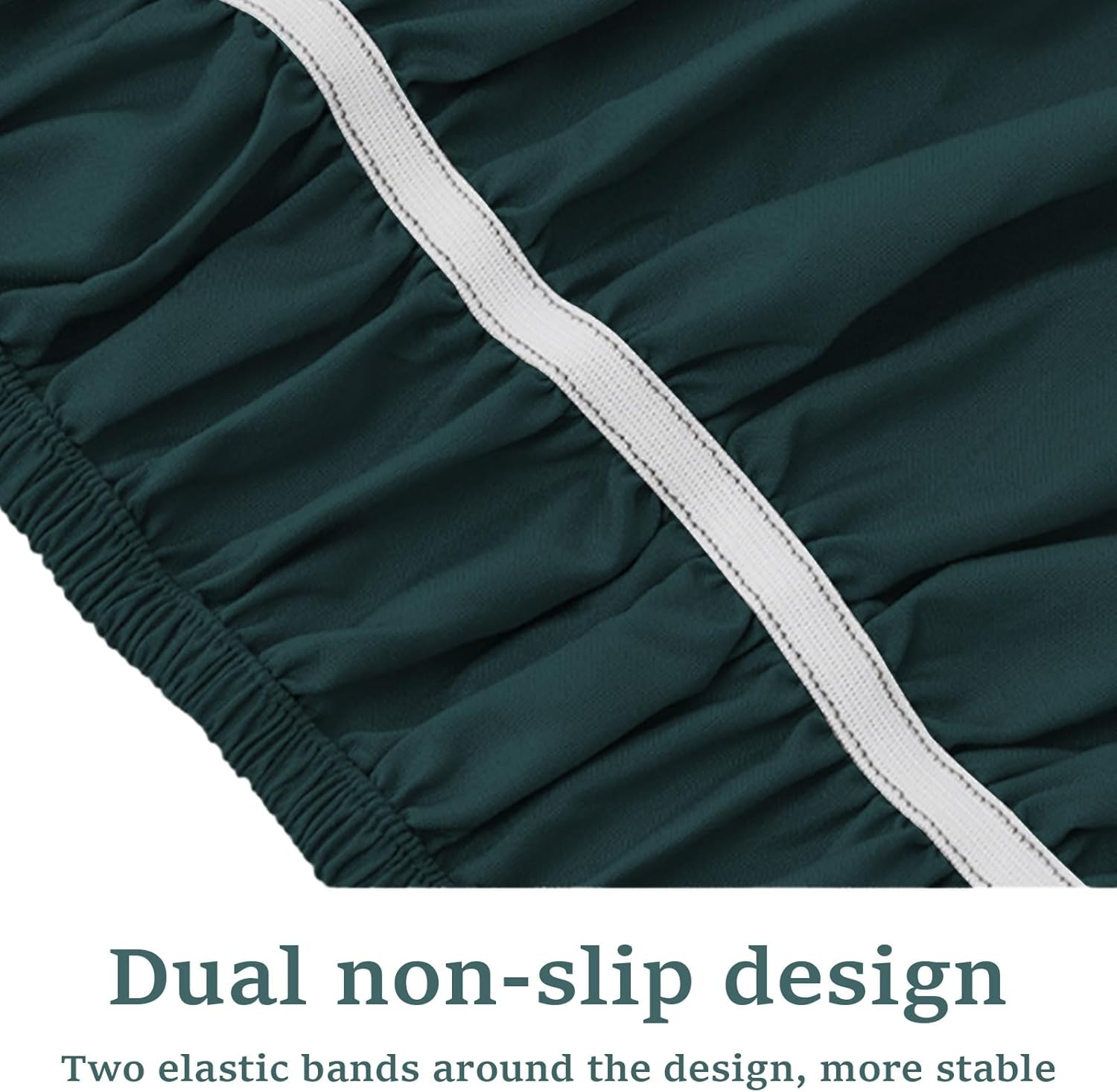 Wrap around Bed Skirt Full Bed,Valance Sheet Bed Skirts Queen Size (Dark Green, King) image number 2