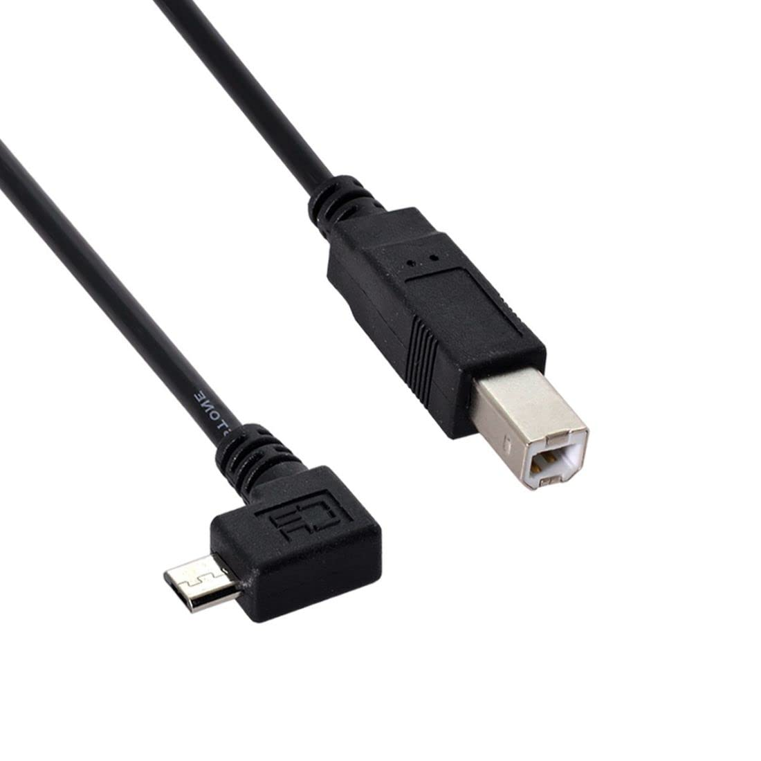 Chenyang CY 30Cm 90 Degree Right Angled Micro USB OTG to Standard B Type Printer Scanner Hard Disk Cable Micro USB 5Pin 2.0 Host to Standard USB-B Device