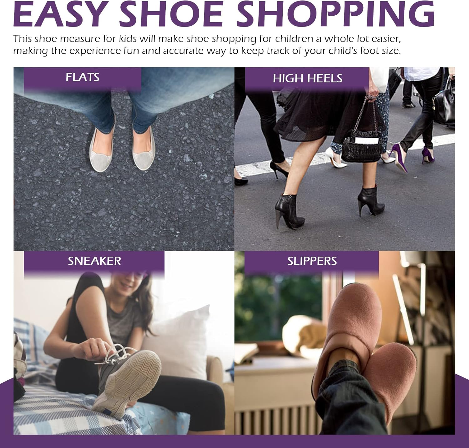 Swpeet 1Pcs Foot Measuring Device, Shoe Sizer Shoe Feet Measuring Ruler Sizer, Shoe Size Measuring Devices for Adults and Kids, Home Foot Measuring Device for Buying Shoes Online image number 1