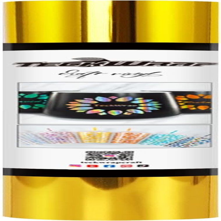 TECKWRAP Chrome Gold Adhesive Craft Vinyl Roll 1Ftx5Ft