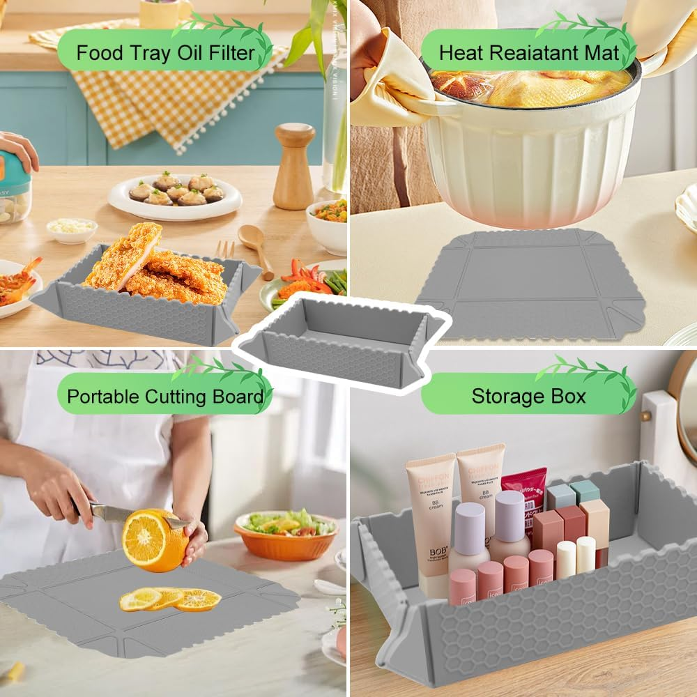 Foldable Bowl, Camping Bowl, Portable Silicone Salad Bowl, Foldable Silicone Bowls for Camping, Hiking, Kitchen, School, Outdoors image number 2