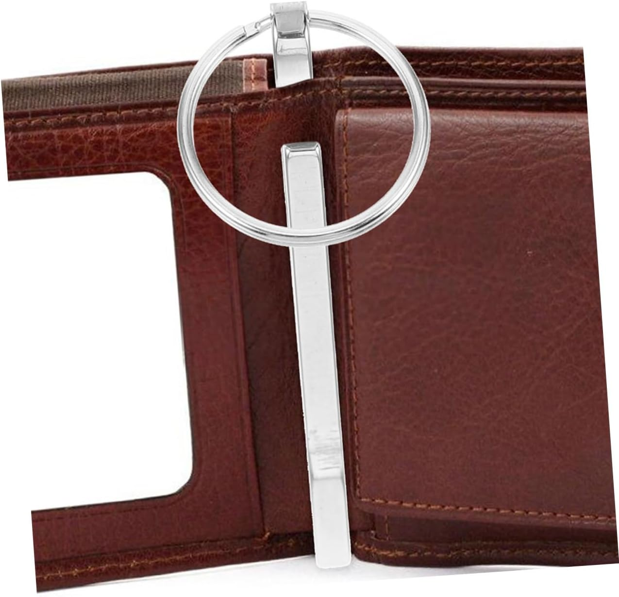 Iplusmile 2Pcs Stainless Steel Carabiner Money Clip Wallet Keychain Clip Portable Cash Holder for Outdoor Activities and Travel image number 3