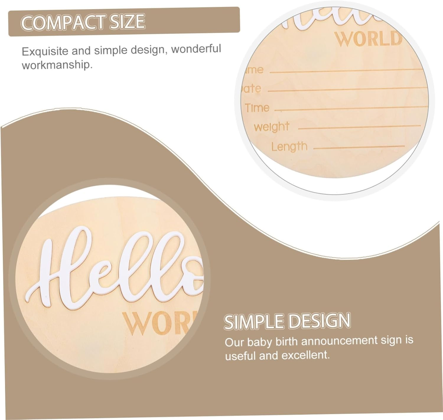 Wooden Birth Announcement Sign Newborn Name Sign Photo Prop for Hospital Girl Cherub Born image number 6