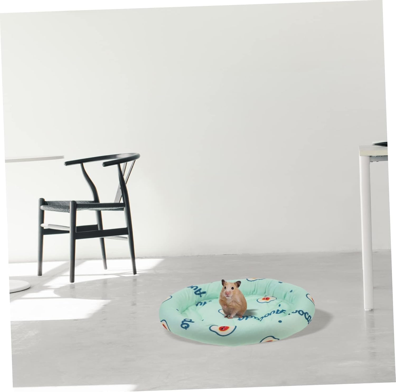 Pet Cushion Hamster Cooling Pad Rabbit Bed Summer Ice Silk Floor Mat, 1Pc Rabbit Bed Hamster Bedding Cooling Cushion Small Pet Floor Pad, Green - Green image number 5