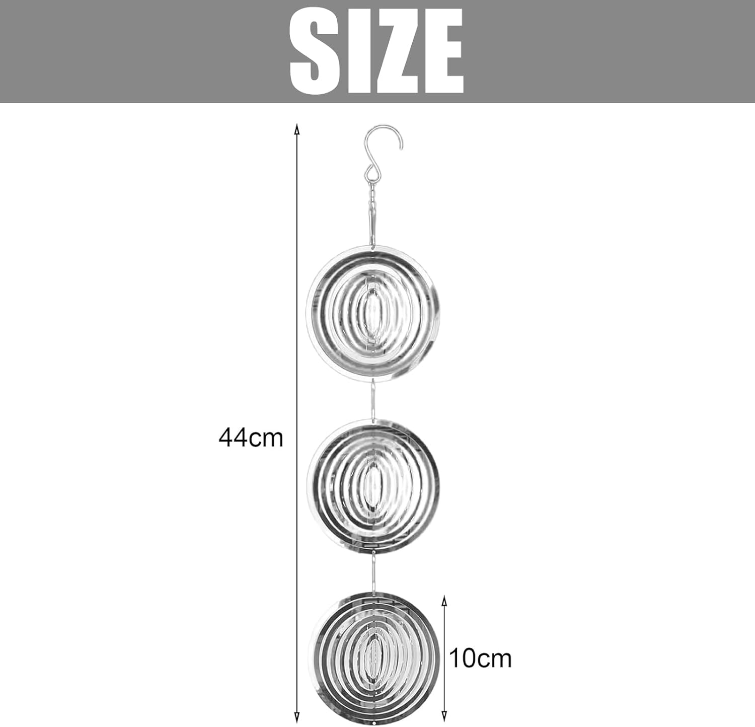 Bird Scare Devices, 9 Pack 3D Stainless Steel Reflective Bird Scare Discs, Sparkly Wind Spinners Outdoor Garden Decor, Keep All Birds Away Woodpeckers Pigeons from Your House Garden Boat Orchard (16) image number 2