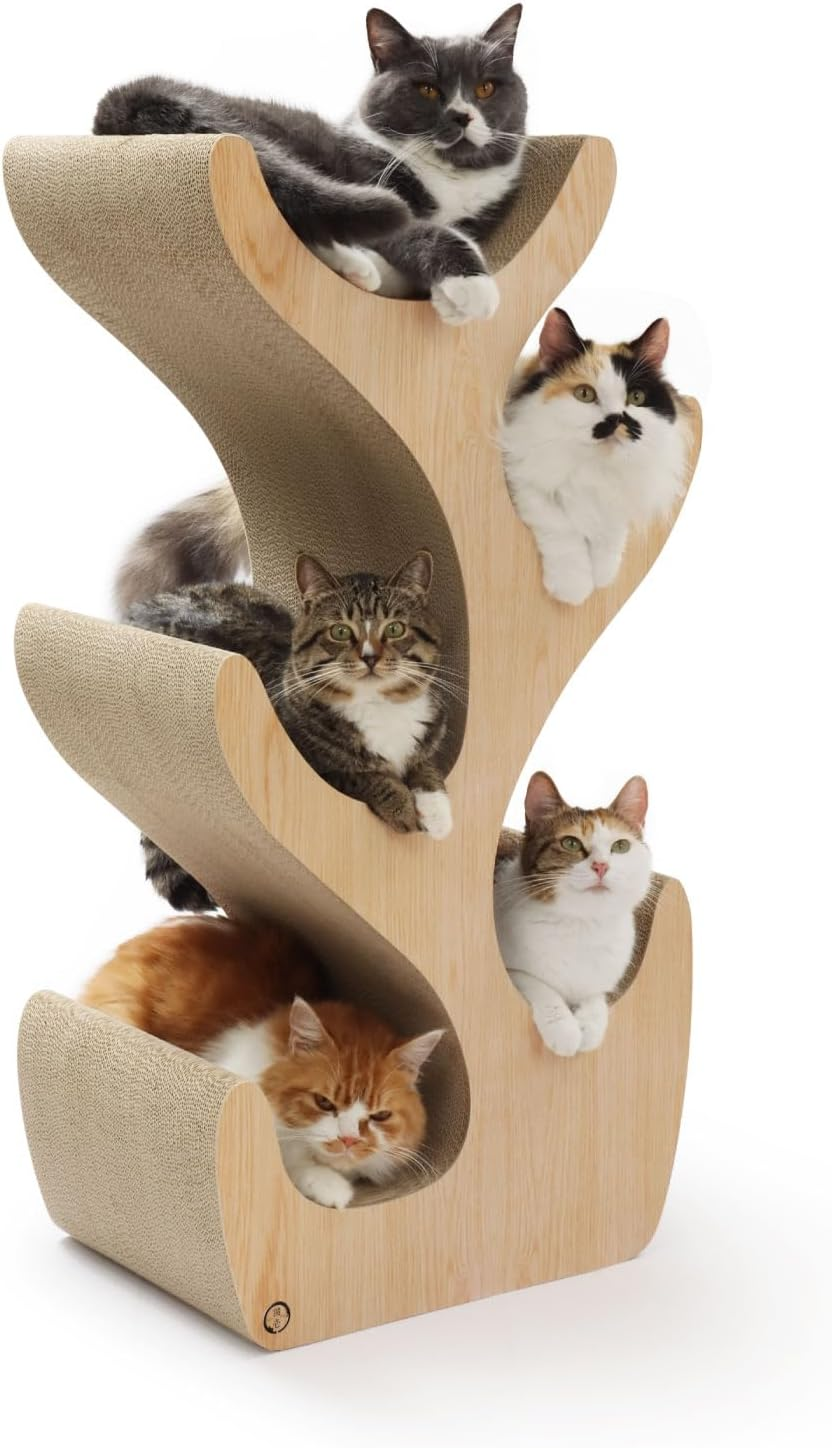 Amazon.Co.Jp Exclusive Cat Tree R Light Brown image number 2