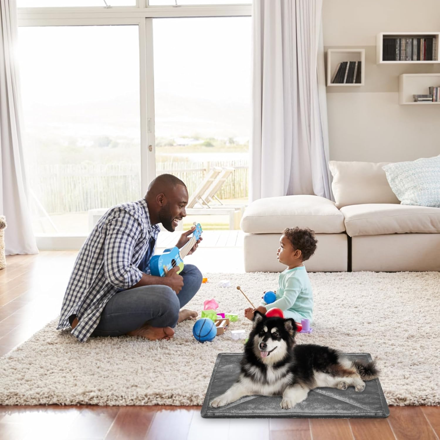 Self-Warming Cat Bed Pad,Self-Heating Thermal Pet Mat for Indoor Cats and Dogs,Safe & Energy-Free (70 * 50Cm)