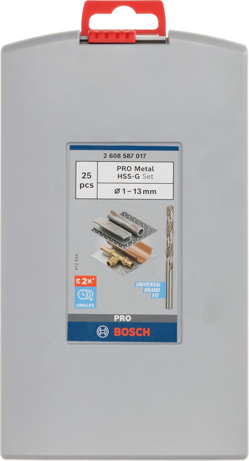 Bosch Professional 25Pc. HSS-G Probox Metal Drill Bit Set (For Steel, &Oslash; 1-13 Mm, Accessories Drill Driver and Drill Stand) image number 5