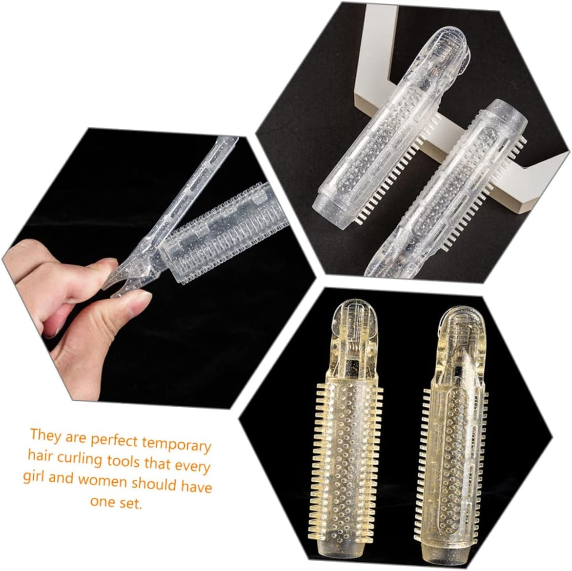 Healeved 6Pcs Hair Volume Clip for Bangs Roots Styling Hair Rollers Easy to Use Great for Women image number 1