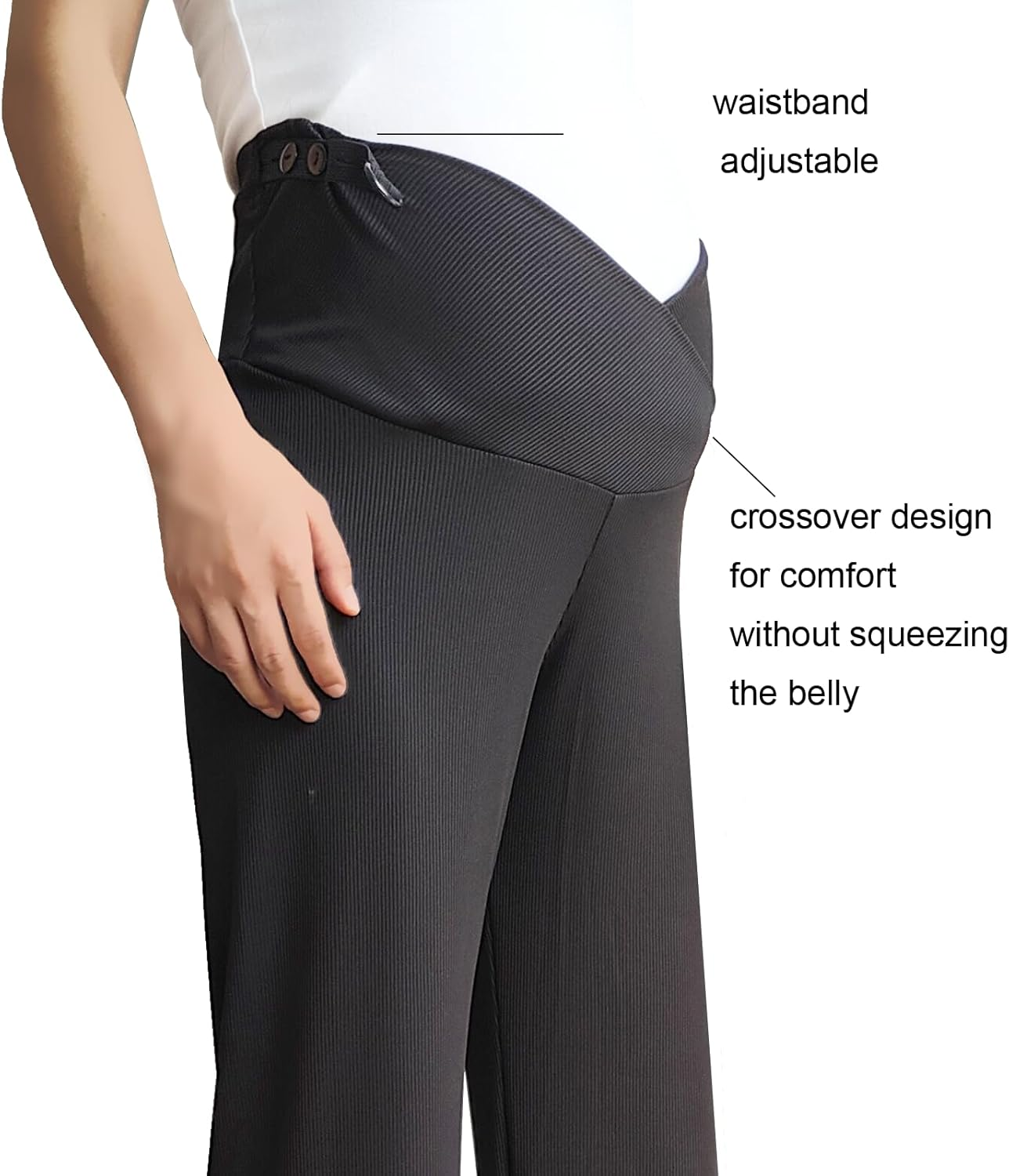 Umstandshose Weitem Bein, Damen Schwangerschaft Sommer L&auml;ssige Lockere Lange Hose, Umstandshose F&uuml;r Arbeits Workout Lounge Hosen Bequem