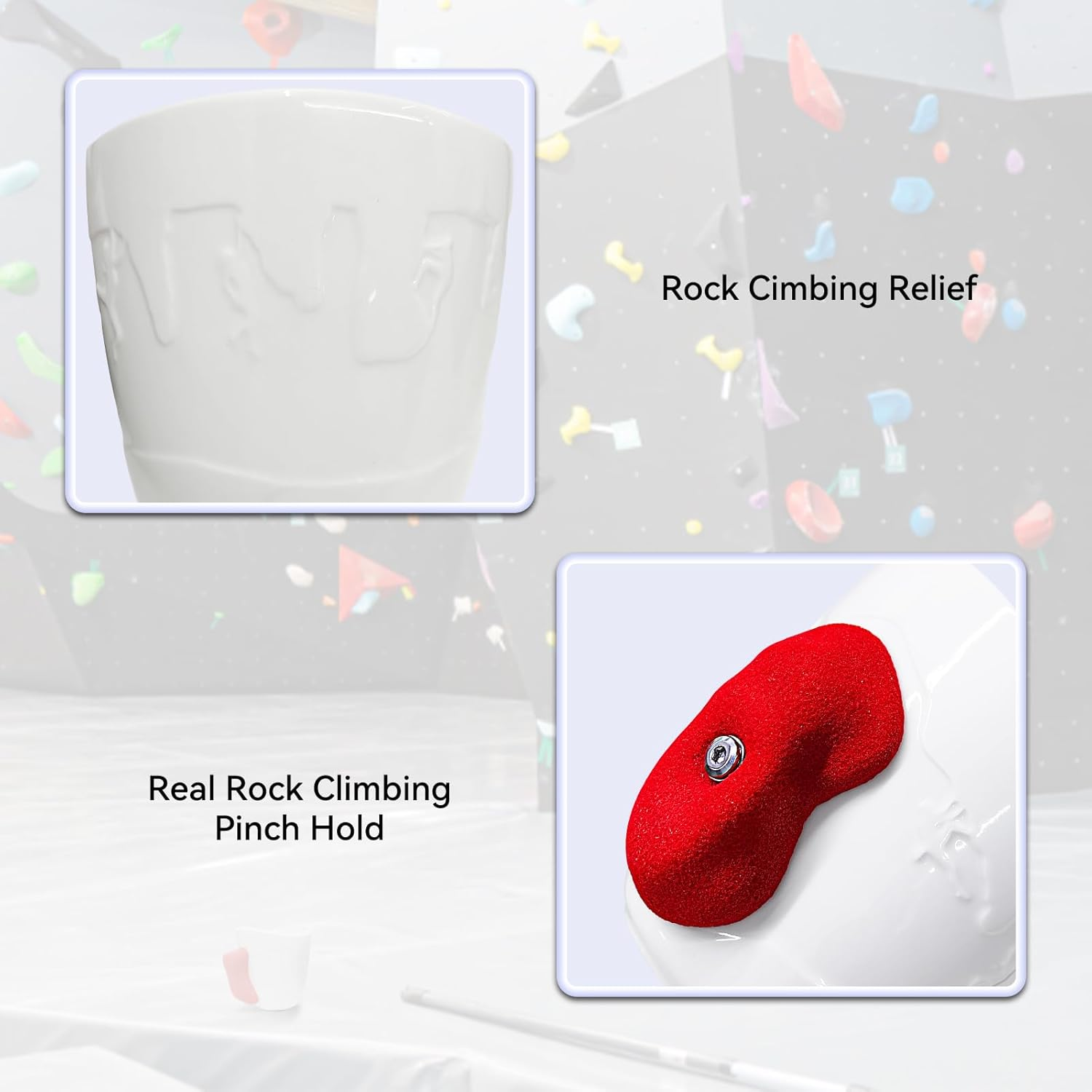 TWO STONES Rock Climbing Coffee Mug for Climber as Rock Climbing Gift for Climbers (White + Red) image number 1