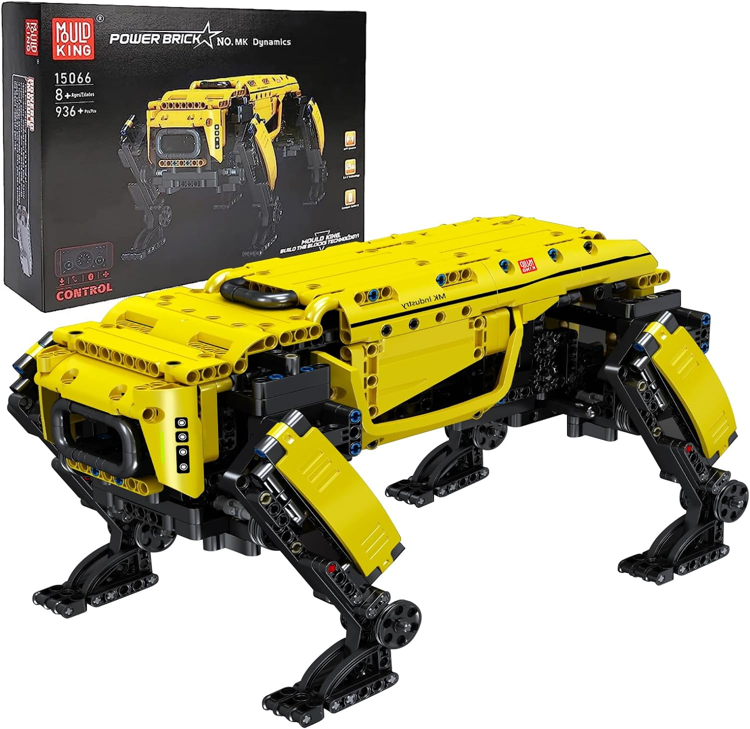 Mould King 15067 Red Dog Robot Building Set, Remote Control APP Robot Model Block Kit, STEM Toy to Build for Boys Girls Aged 8+ 936Pcs