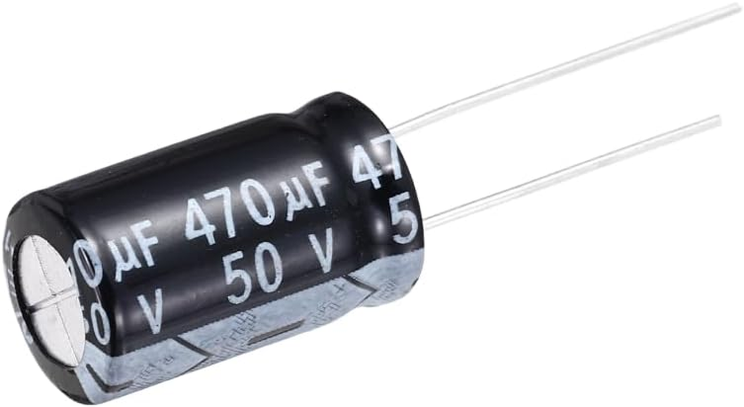Uxcell 470Uf 50V 10X17Mm Electrolytic Capacitor, Radial Leads Aluminum Capacitors for Tvs, LCD Monitor, VCD, 18Pcs