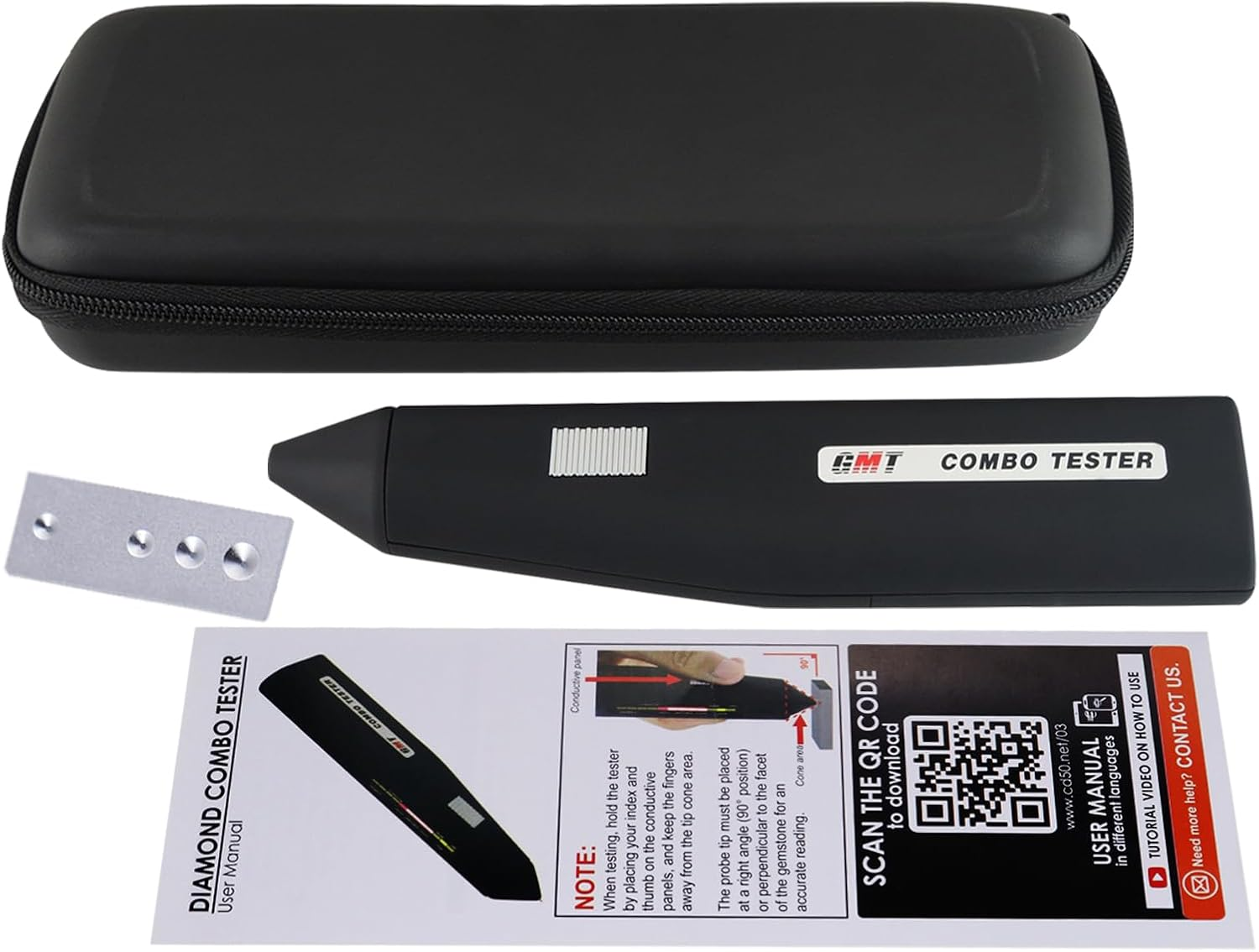 DANOPLUS Professional Diamond Moissanite Tester, High Accuracy Jewelry Test Tool Kit Combo, 2Pt Gemstone Factory Calibrated Identifier Device image number 2