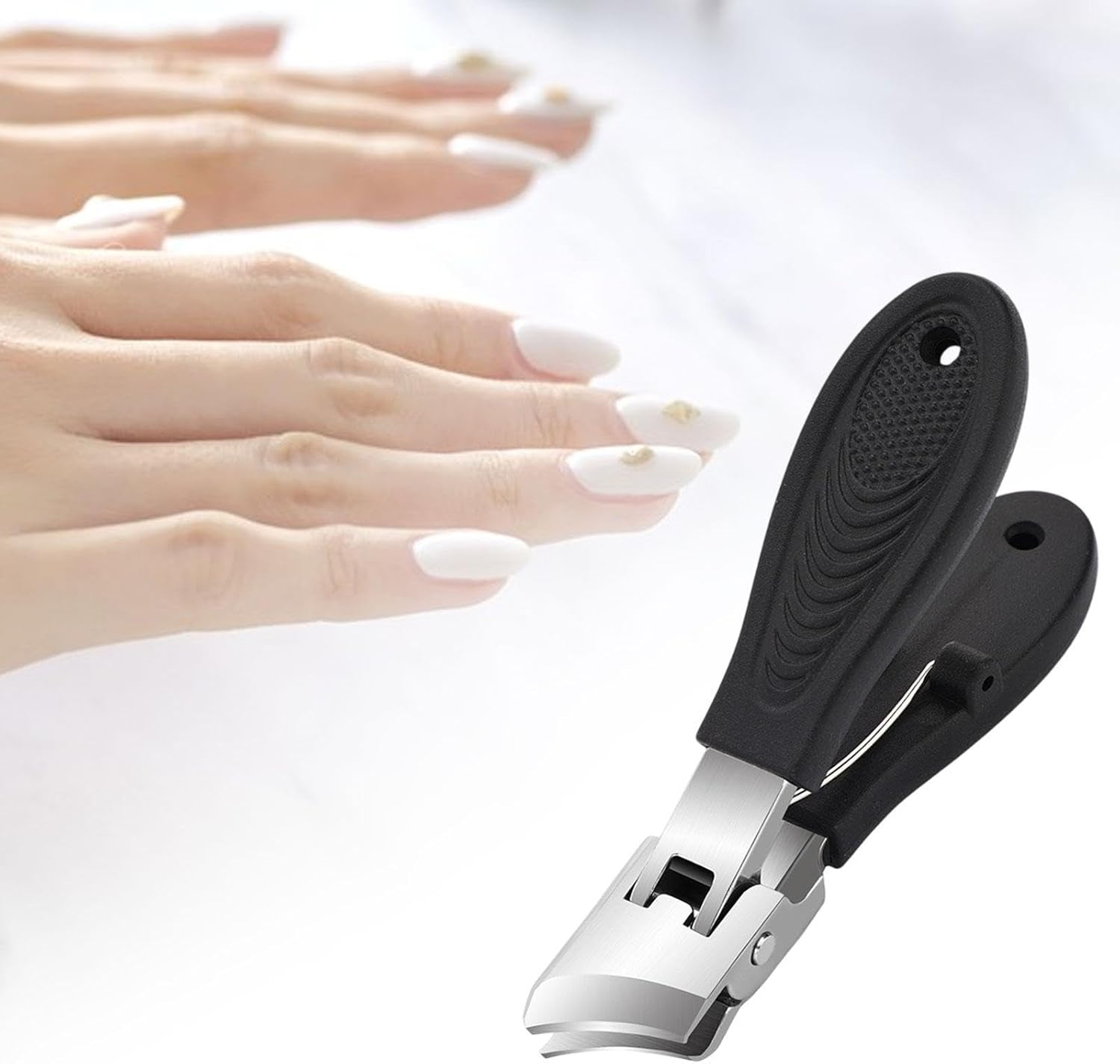 JAYIOLA Nail Clippers for Thick Toenails, Easy Use Trimmer Tool for Adults, Black - Orange image number 7