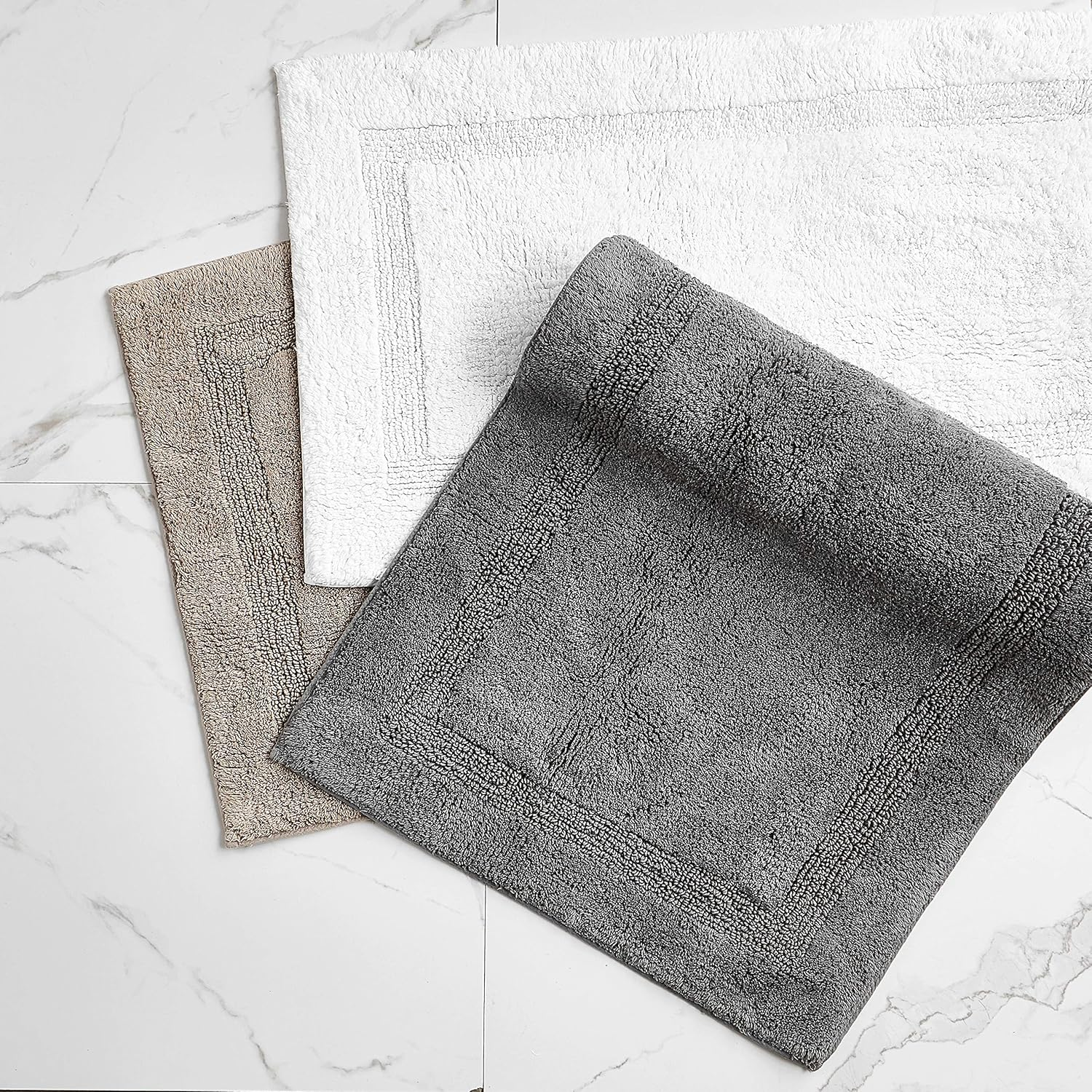 Nautica Home | Peniston Collection | Bath Runner-100% Cotton, Ultra Soft & Absorbant, Oeko-Tex Certified, Slip Resistant Backing, 60 X 22, Grey image number 4