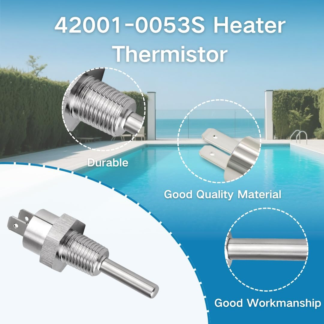 ROHOPE 42001-0053S Replacement Heater Thermistor Sensor for Pentair Pool & Spa Heaters &ndash; Accurate Temperature Monitoring, Corrosion-Resistant, Easy Installation