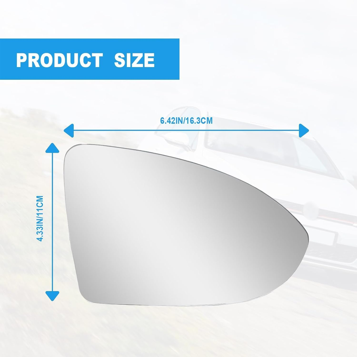 Right Side Heated Mirror Glass Compatible with Golf 7/7.5/Gti/R-Line (Golf MK7 MK7.5) 2013-2020 Volkswagen MK7 GTI R Sportwagen Alltrack Jetta OEM: 5G0 857 522 - Left (Driver Side) image number 7