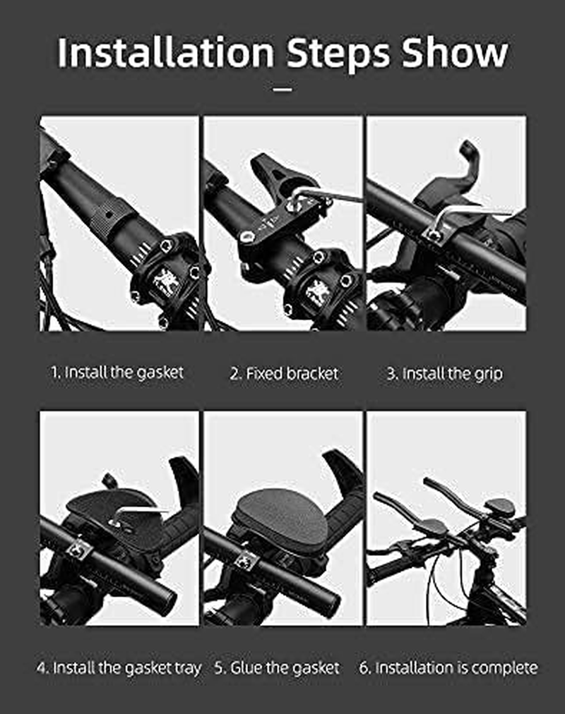 Bicycle Rest Handlebar, Split Type, Adjustable, High-Density EVA Cushion,Aero Bars Armrest Handlebars,For Mountain Bike or Road Bike（N2）