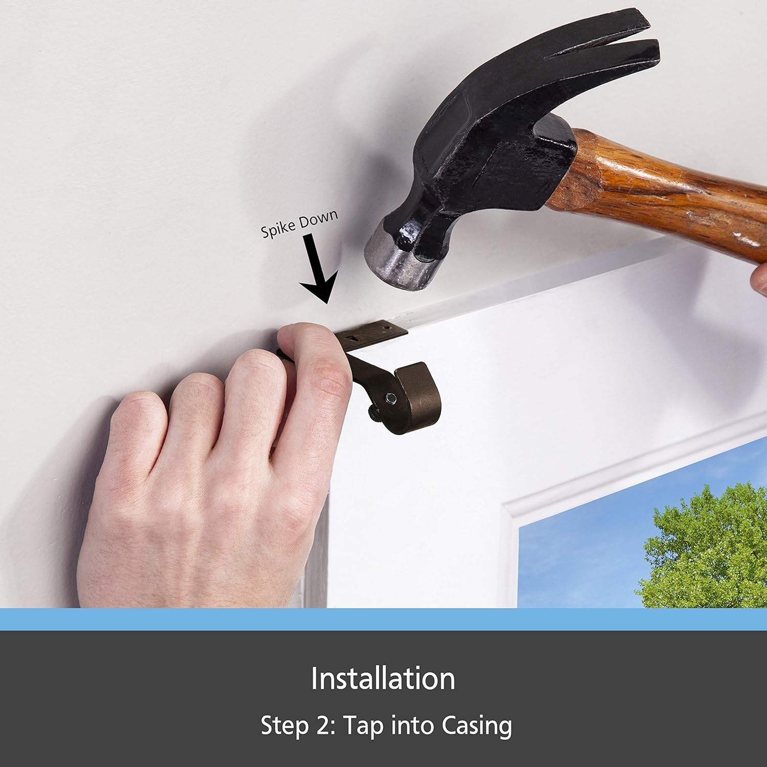 Kenney Fast Fit 5/8" No Measure Curtain Rod Brackets, Oil Rubbed Bronze - Brushed Nickel image number 6