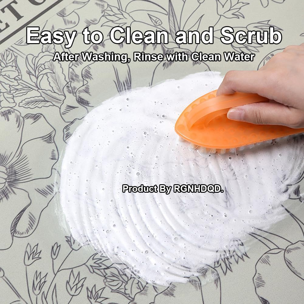 Floor Mat Kitchen Bath Rugs & Mats, Doormats, 50X80Cm Ultra-Soft Diatom Mud Bath Mat Quick-Drying Rubber Backing, Machine Washable for Bathroom, Tub & Shower &ndash; Vintage Home Decor Accessory (White) image number 1